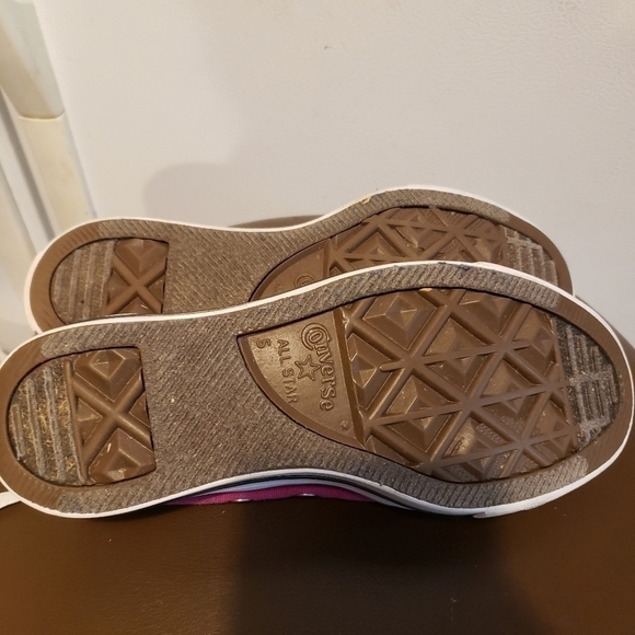 Converse Magenta Pink Sneaker Shoe Womens 7 Mens 5 Unisex Classic Cute EUC - Picture 9 of 10